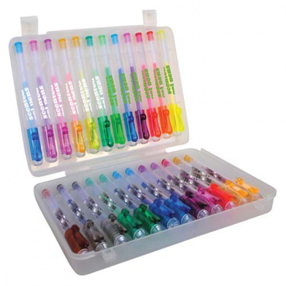 Bolígrafos de Colores con Brillo 24 unid.