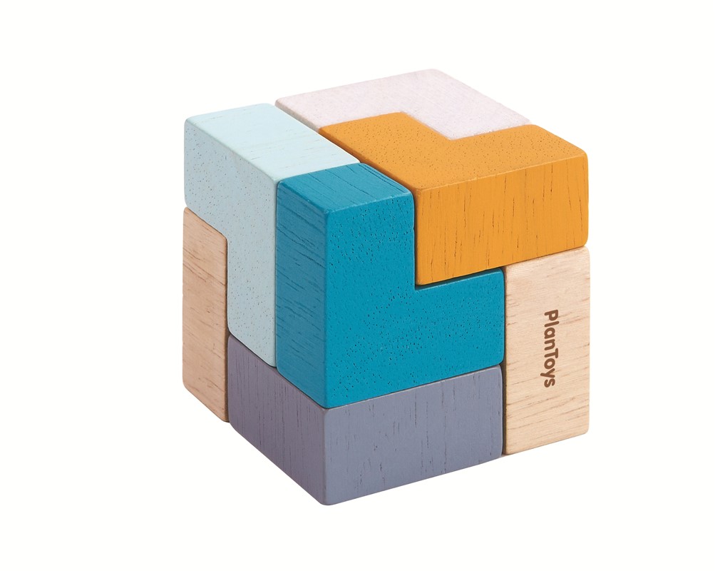Puzzle cubo (Plantoys) - Semilla. Espacio Creativo Infantil