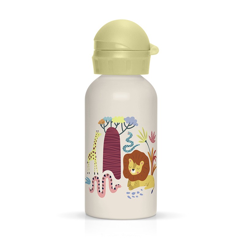 Botella infantil 400ml “Animales de selva” - Semilla. Espacio Creativo  Infantil
